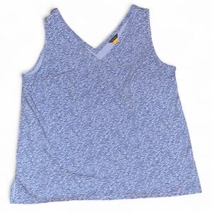 Eddie Bauer Blue Zebra Print Active Tank Top Size M